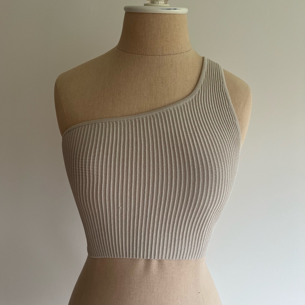 Tan on strap crop top